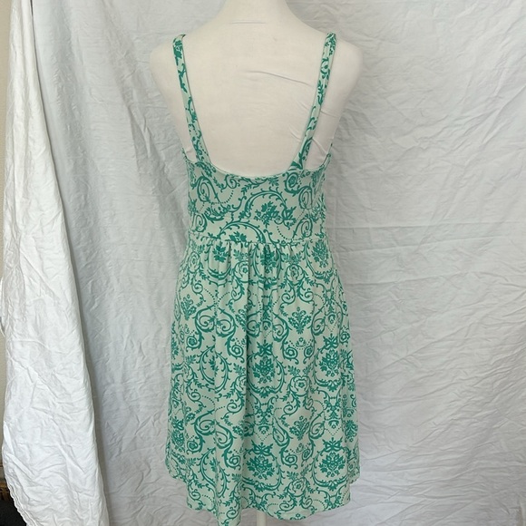 Tehama Teal Built in Bra Floral Stretch Dress Poly Sz S - Picture 4 of 11